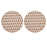 2pcs Cork Coasters Safety Design Convenient Practical Glossy Thick Rustic Style Wooden Decoration for KitchensTriangular