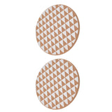 2pcs Cork Coasters Safety Design Convenient Practical Glossy Thick Rustic Style Wooden Decoration for KitchensTriangular - Side View