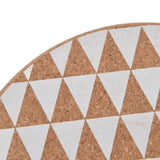 2pcs Cork Coasters Safety Design Convenient Practical Glossy Thick Rustic Style Wooden Decoration for KitchensTriangular - Extra Image