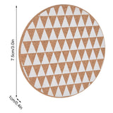 2pcs Cork Coasters Safety Design Convenient Practical Glossy Thick Rustic Style Wooden Decoration for KitchensTriangular - Extra Image