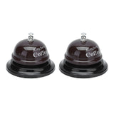 2Pcs Service Bell Exquisite Clear Sound Classic Shape Polishing Glossy Nonslip Base Call Bell for Hotel Restaurant HomeCoffee