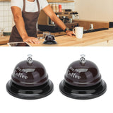 2Pcs Service Bell Exquisite Clear Sound Classic Shape Polishing Glossy Nonslip Base Call Bell for Hotel Restaurant HomeCoffee - Extra Image