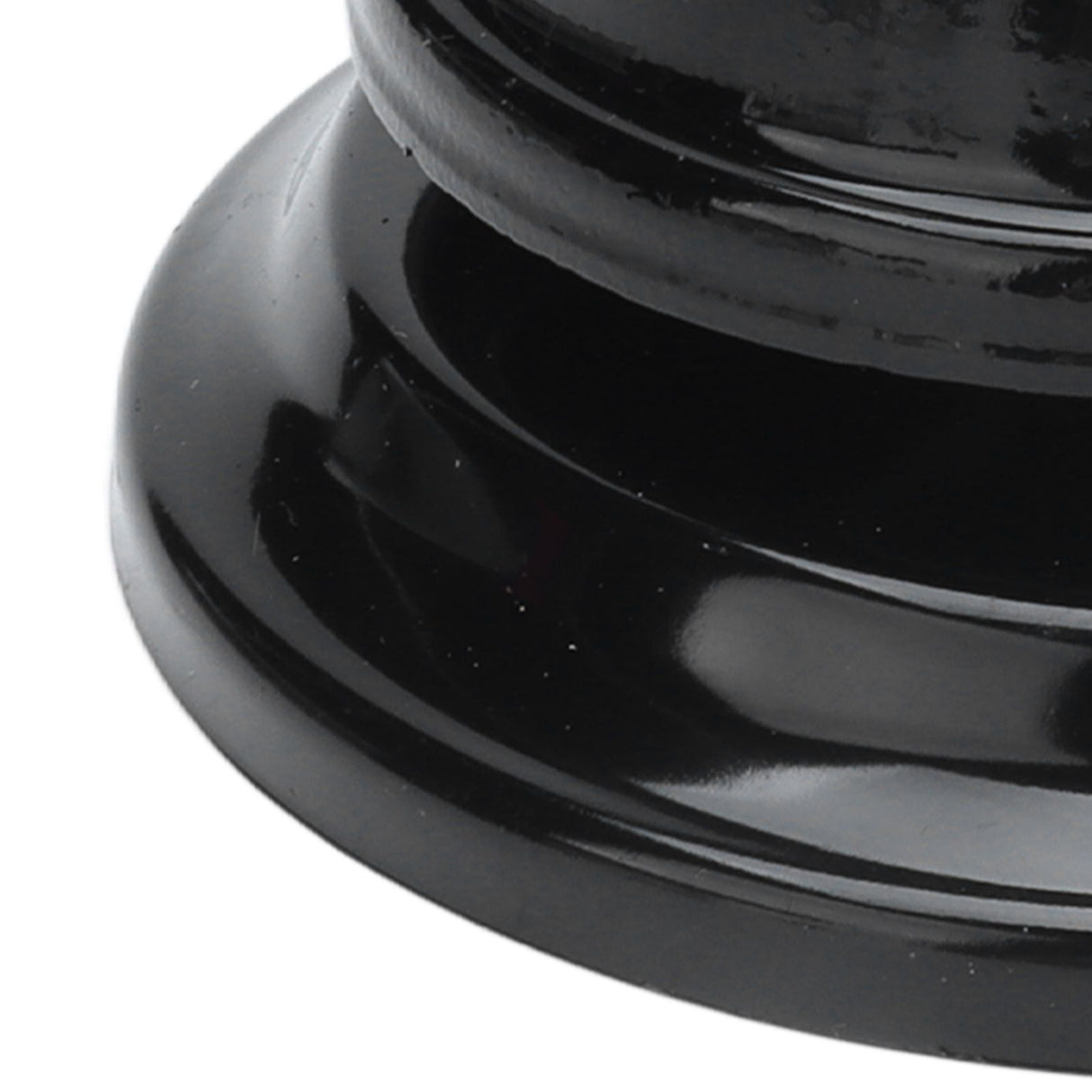 2Pcs Service Bell Exquisite Clear Sound Classic Shape Polishing Glossy Nonslip Base Call Bell for Hotel Restaurant HomeBlack
