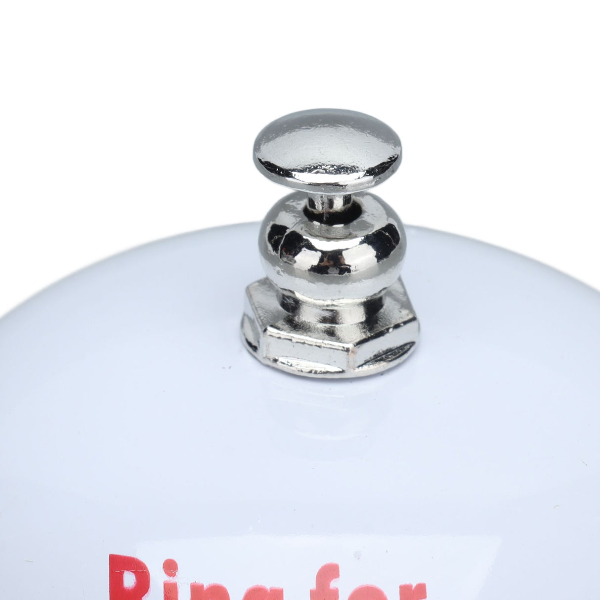 2Pcs Meal Bells Stainless Steel Hand Pressed Bell Counter Food Bells for Restaurant Bar White Paint