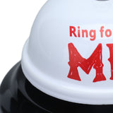 2Pcs Meal Bells Stainless Steel Hand Pressed Bell Counter Food Bells for Restaurant Bar White Paint