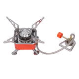 Foldable Camping Stove Stainless Steel Aluminum Alloy Portable Backpacking Stoves for HikingSquares with Tube
