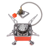 Foldable Camping Stove Stainless Steel Aluminum Alloy Portable Backpacking Stoves for HikingSquares with Tube