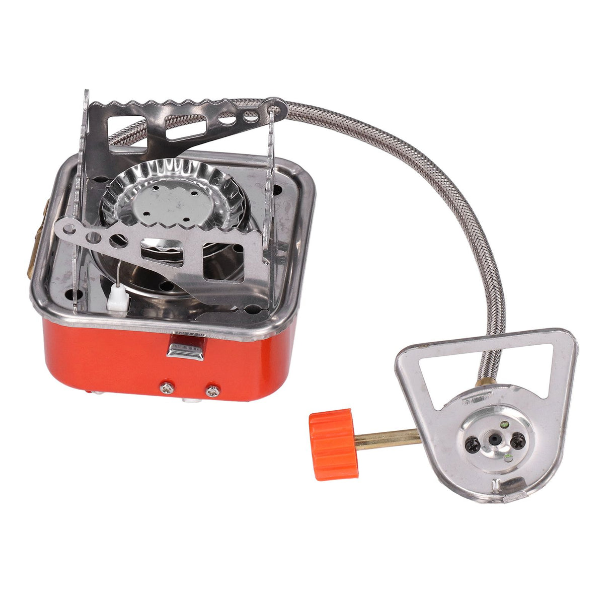 Foldable Camping Stove Stainless Steel Aluminum Alloy Portable Backpacking Stoves for HikingSquares with Tube