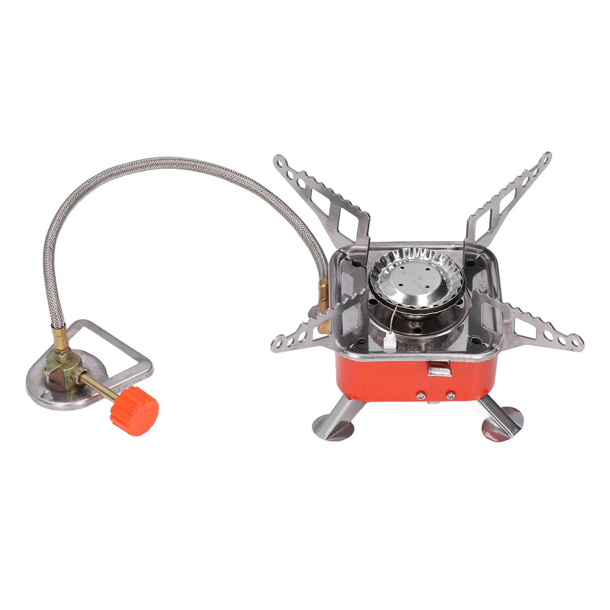 Foldable Camping Stove Stainless Steel Aluminum Alloy Portable Backpacking Stoves for HikingSquares with Tube