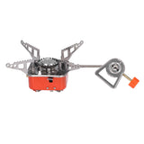 Foldable Camping Stove Stainless Steel Aluminum Alloy Portable Backpacking Stoves for HikingSquares with Tube