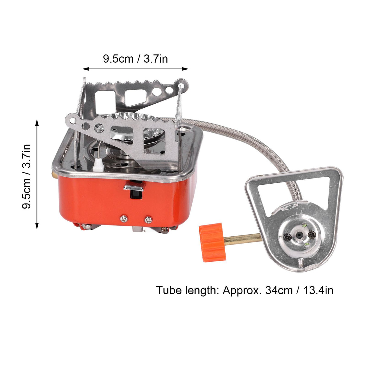 Foldable Camping Stove Stainless Steel Aluminum Alloy Portable Backpacking Stoves for HikingSquares with Tube
