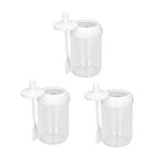 3PCS Seasoning Box with Spoon Transparent Spice Bottle Sealed Spice Container for Kitchen