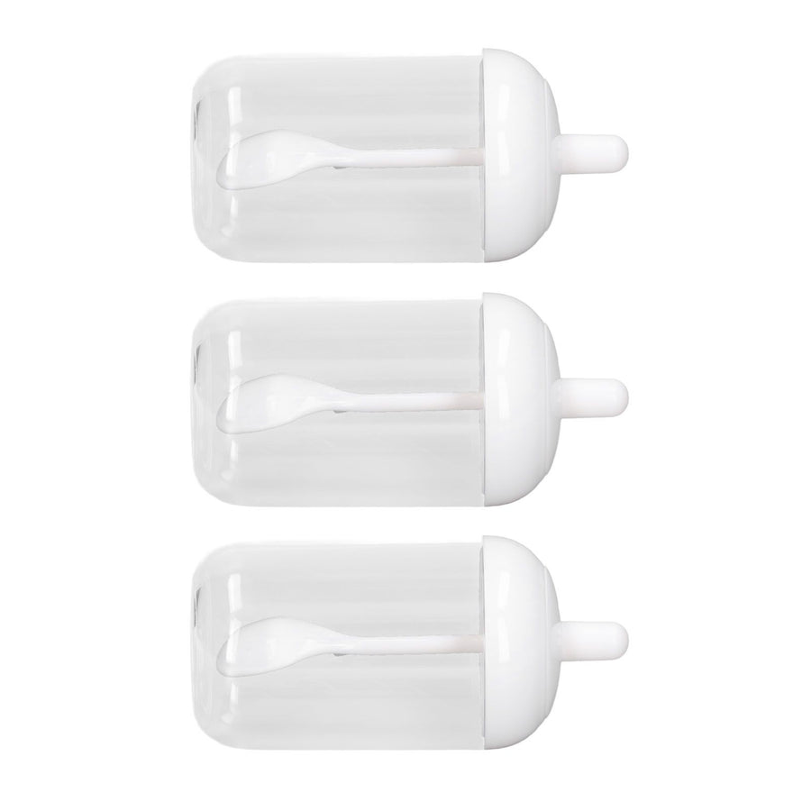 3PCS Seasoning Box with Spoon Transparent Spice Bottle Sealed Spice Container for Kitchen