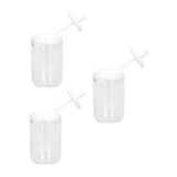 3PCS Seasoning Box with Spoon Transparent Spice Bottle Sealed Spice Container for Kitchen