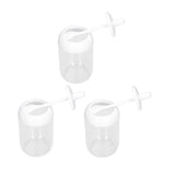 3PCS Seasoning Box with Spoon Transparent Spice Bottle Sealed Spice Container for Kitchen - Top-Down View