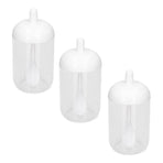 3PCS Seasoning Box with Spoon Transparent Spice Bottle Sealed Spice Container for Kitchen