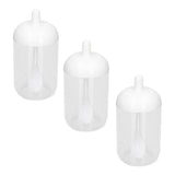 3PCS Seasoning Box with Spoon Transparent Spice Bottle Sealed Spice Container for Kitchen - Rear View