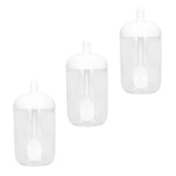 3PCS Seasoning Box with Spoon Transparent Spice Bottle Sealed Spice Container for Kitchen