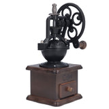 Manual Coffee Grinder Retro Style Sturdy Durable Exquisite Portable Hand Coffee Grinder for Home Office - Low Angle