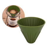 Silicone Coffee Dripper Portable Reusable Folding Coffee Filter for Travel Camping Office HomeGreen