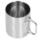 Stainless Steel Cup Corrosion Resistant Folding Handle Folding Design Exquisite Coffee Mug
