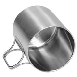 Stainless Steel Cup Corrosion Resistant Folding Handle Folding Design Exquisite Coffee Mug