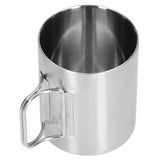 Stainless Steel Cup Corrosion Resistant Folding Handle Folding Design Exquisite Coffee Mug - Rear View