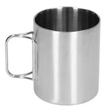 Stainless Steel Cup Corrosion Resistant Folding Handle Folding Design Exquisite Coffee Mug