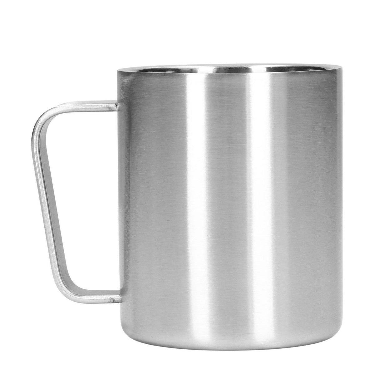 Stainless Steel Cup 300ml Capacity Double Layer Ergonomic Design Texture With Handle Coffee Mug