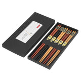 Chopsticks Set 5 Different Colors Natural Wood Antislip Design Feel Comfortable Chopsticks ReusablePointed Chopsticks - Side View
