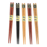 Chopsticks Set 5 Different Colors Natural Wood Antislip Design Feel Comfortable Chopsticks ReusablePointed Chopsticks