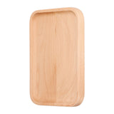 Wooden Rectangular Serving Tray Dinner Drink Food Snack Saucer Platter for Home Restaurants - 45-Degree Angle
