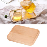 Wooden Rectangular Serving Tray Dinner Drink Food Snack Saucer Platter for Home Restaurants