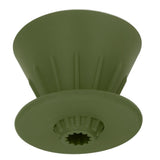 Silicone Coffee Dripper Reusable Cone Coffee Filter Holder for Travel Hiking Camping Home OfficeGreen