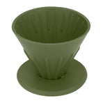 Silicone Coffee Dripper Reusable Cone Coffee Filter Holder for Travel Hiking Camping Home OfficeGreen