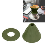 Silicone Coffee Dripper Reusable Cone Coffee Filter Holder for Travel Hiking Camping Home OfficeGreen - Extra Image