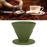 Silicone Coffee Dripper Reusable Cone Coffee Filter Holder for Travel Hiking Camping Home OfficeGreen