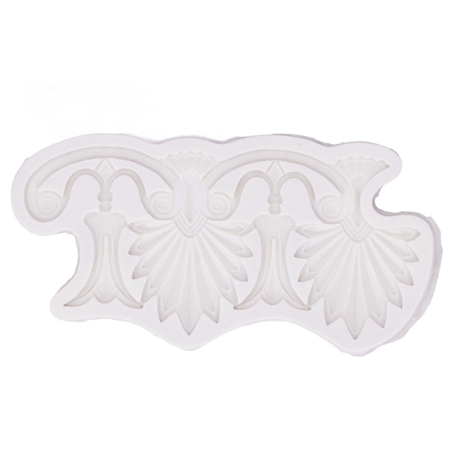 Cake Border Silicone Mold European Retro Pattern DIY Gray Nontoxic for Clay Resin Chocolate