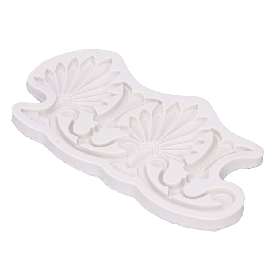 Cake Border Silicone Mold European Retro Pattern DIY Gray Nontoxic for Clay Resin Chocolate