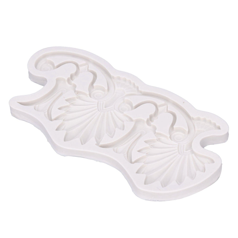 Cake Border Silicone Mold European Retro Pattern DIY Gray Nontoxic for Clay Resin Chocolate