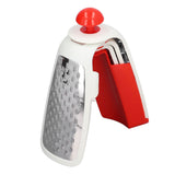Vegetable Cutter 4 in 1 Multifunctional Stainless Steel Portable Lightweight Easy Operation Veggie ChopperRed - Front View