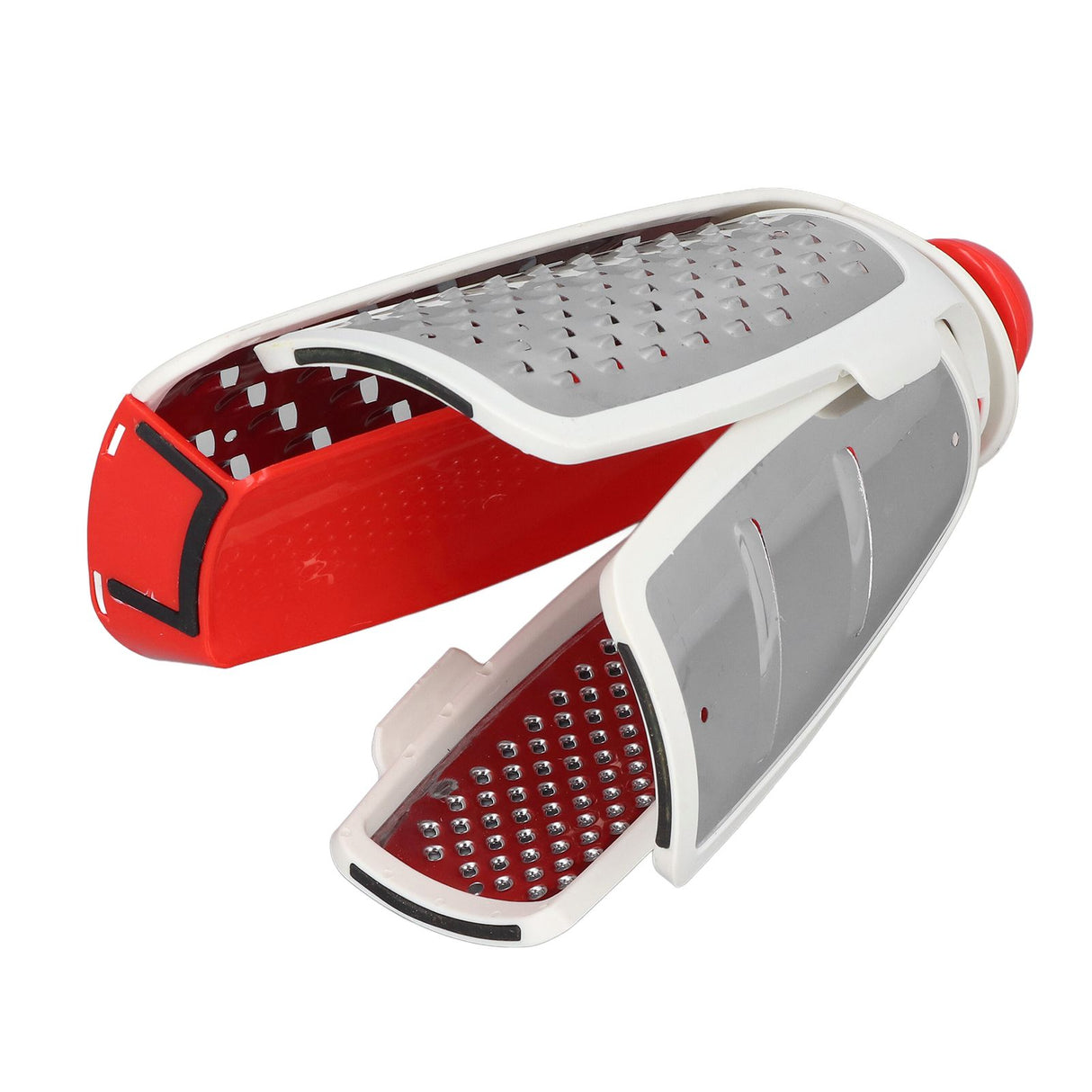 Vegetable Cutter 4 in 1 Multifunctional Stainless Steel Portable Lightweight Easy Operation Veggie ChopperRed