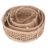 Hanging Fruit Basket Rattan 3 Tiers Multifunctional Foldable Elegant Style Easy Installation Hanging Produce Basket