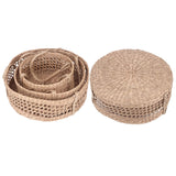 Hanging Fruit Basket Rattan 3 Tiers Multifunctional Foldable Elegant Style Easy Installation Hanging Produce Basket