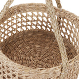 Hanging Fruit Basket Rattan 3 Tiers Multifunctional Foldable Elegant Style Easy Installation Hanging Produce Basket