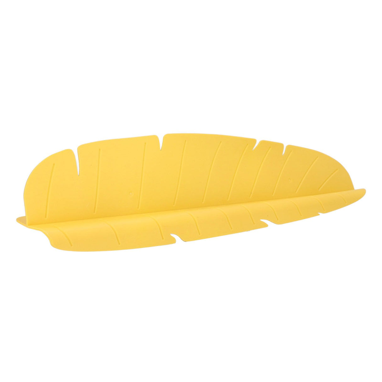 Kitchen Sink Water Splash Guard Elastic Reusable Banana Leaf Water Sink Splashing Guard for Dishes Vegetables Washing Yellow