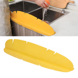 Kitchen Sink Water Splash Guard Elastic Reusable Banana Leaf Water Sink Splashing Guard for Dishes Vegetables Washing Yellow - Extra Image