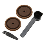 Reusable Coffee Capsule Lid Food Grade Silica Gel Environmental Resilient Lid with Brush Spoon for Vertuoline Pro Coffee Pod