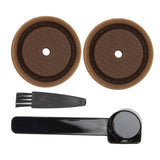Reusable Coffee Capsule Lid Food Grade Silica Gel Environmental Resilient Lid with Brush Spoon for Vertuoline Pro Coffee Pod