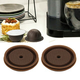 Reusable Coffee Capsule Lid Food Grade Silica Gel Environmental Resilient Lid with Brush Spoon for Vertuoline Pro Coffee Pod - Extra Image
